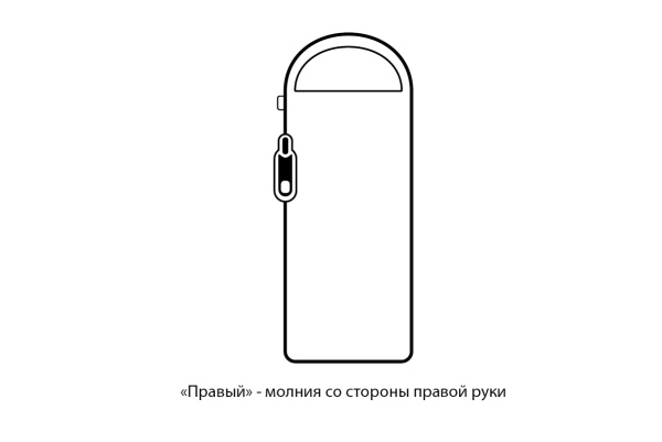 Мешок спальный Naturehike Oval PS300, 220х95 см, (правый) (ТК: +4C), бежевый