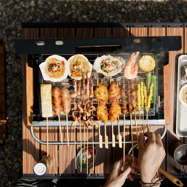 Гриль угольный Naturehike BBQ, черный