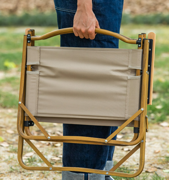 1 Кресло туристическое Naturehike MW02, складное, цвет ореховый, чёрный, до 120 кг