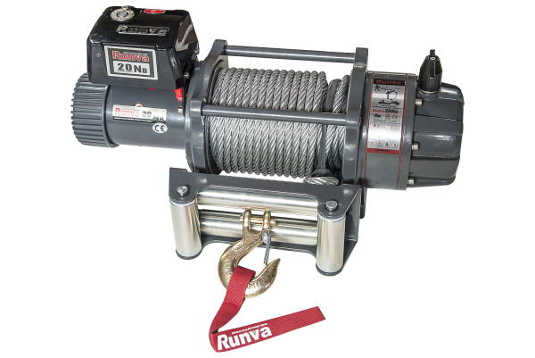 Лебёдка электрическая 24V Runva EWB20000U24V влагозащищенная, стальной трос
