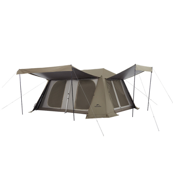 Палатка Naturehike Village 13 PRO автоматическая 5-8-местная, темно-коричневая, блэкаут