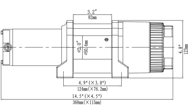Лебёдка электрическая 12V Runva EWT3500ASR 1588 кг (синтетический трос)